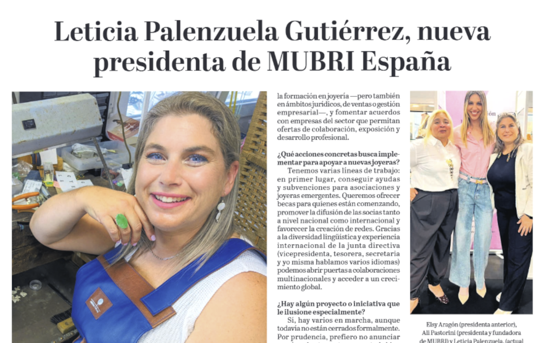 En este momento estás viendo La revista Contraste publica la noticia del nombramiento de Leticia Palenzuela como presidenta de Mubri España