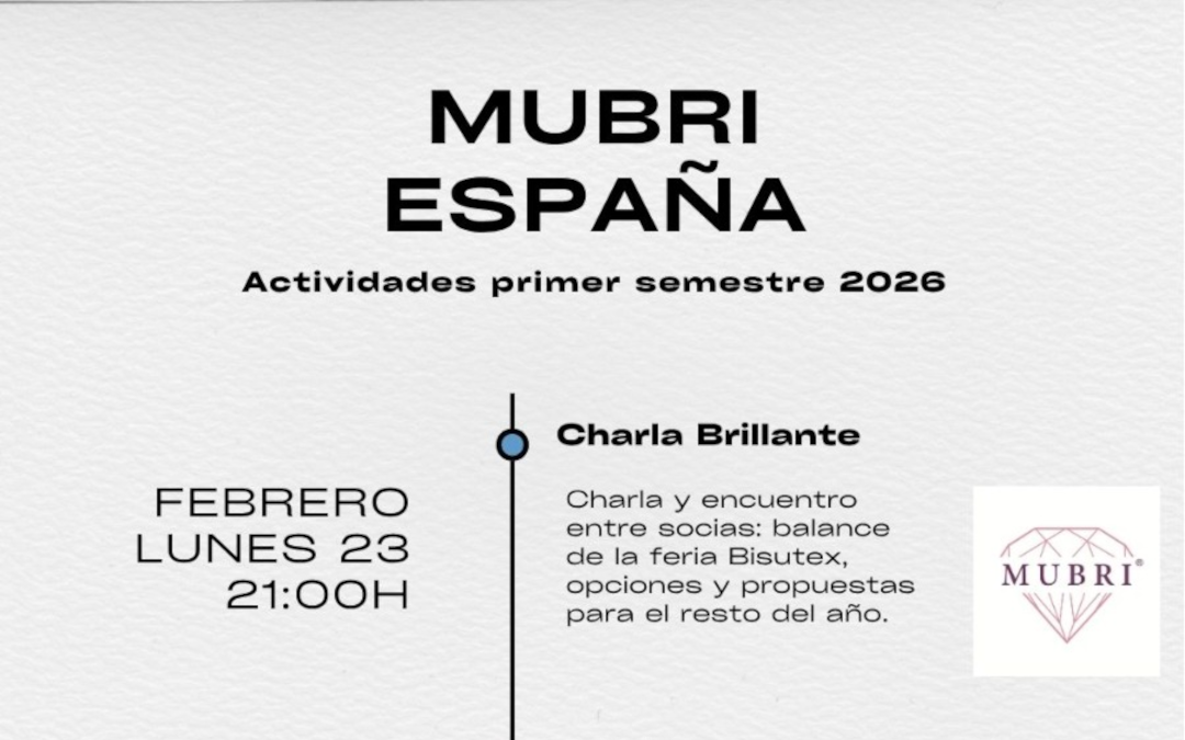 En este momento estás viendo Programación de actividades de Mubri España durante el primer trimestre de 2026